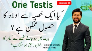 Life with one Testicle  Fertility Potential with single Testis  Urdu  one testis can make baby [upl. by Josias453]