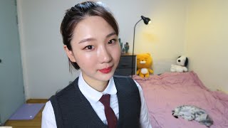 ASMR 학생 상황극 겟레디위드미💄  Student Roleplay GRWM [upl. by Nahc]