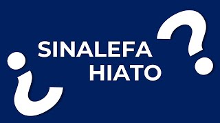 ¿Cuál es la diferencia entre SINALEFA e HIATO [upl. by Vincentia]