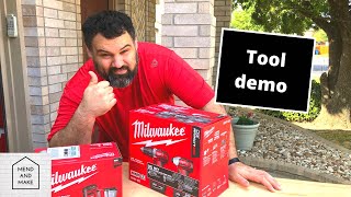 Milwaukee drill Combo kit 269722 plus random orbital sander  264820 Unboxing and Demo [upl. by Otsedom]