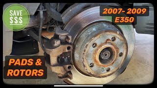 Mercedes E350 How To Replace Rear Brake Pads And Rotors 2007 2009 [upl. by Gabbey]