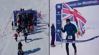 Gutsy Runners Complete ‘Brutal’ Marathon in Antarctica [upl. by Burkhardt]