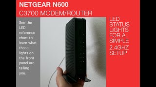 Netgear C3700 ModemRouter light status and chart [upl. by Ahselrac]