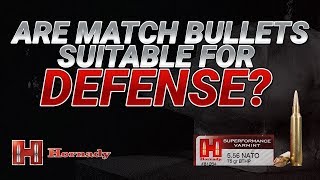 Are Match Bullets Suitable for Defense Hornady 75gr BTHP Gel Test [upl. by Surtemed]