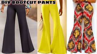 How to Cut and Sew a Bootcut Trousers  Easiest Way to Make a Bootcut Pants  Beginners’ friendly [upl. by Adna]