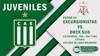 Excursionistas vs Dock Sud  Fecha 11  Juveniles B 7MA  8VA Y 9NA DIVISIÓN [upl. by Mintz]