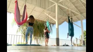 Yoga Diary 🧘🏻‍♀️ 16521 2nd Aerial yoga with Laura amp Ploy  Koh Phangan [upl. by Greenquist]