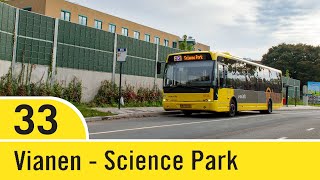 Bustraject  Lijn 33  Vianen  Science Park WKZ [upl. by Nnov]