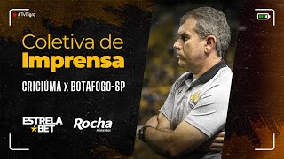 COLETIVA DE IMPRENSA  CRICIÚMA 3x0 BOTAFOGOSP  ESTRELA⭐BET [upl. by Puiia]