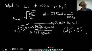 Chapter 5 Root Mean Square Speed Calculation  CHM 103  151 [upl. by Eiramnna]