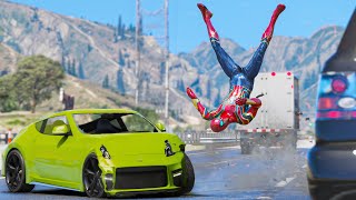 GTA 5 IRON SPIDERMAN Car Crash Ragdolls Compilation  Iron Spiderman Gameplay 22 [upl. by Nicodemus]