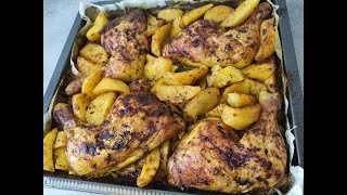 Cuisses de poulet et pomme de terre au four [upl. by Korwun]