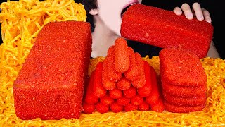 ASMR CHEESY HOT CHEETOS SAUSAGE MOZZARELLA CHEESE STICKS FIRE NOODLES COOKING MUKBANG먹방EATING SOUNDS [upl. by Merlina609]