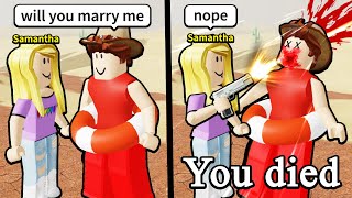 Getting MARRIED in Roblox Wild West with my girlfriend [upl. by Adiol]