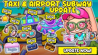 NEW UPDATE  TAXI and AIRPORT SUBWAY in AVATAR WORLD  PAZU [upl. by Gnok]