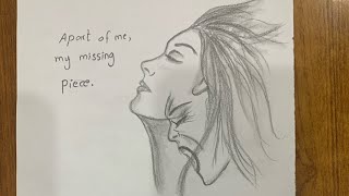 How to draw depression drawing with deep meaning  depression drawing easy  depression sketch [upl. by Michaela149]