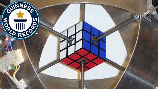 Fastest robot to solve a Rubiks Cube  Guinness World Records [upl. by Mireielle]