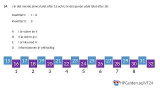 KVA uppgift 14 från högskoleprovet våren 2024 provpass 2 kvantitativ del [upl. by Barger]