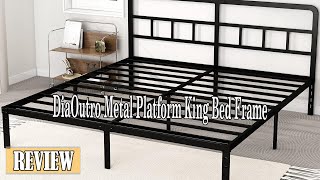 DiaOutro Metal Platform King Bed Frame Review  Is It Worth It [upl. by Nilrak]