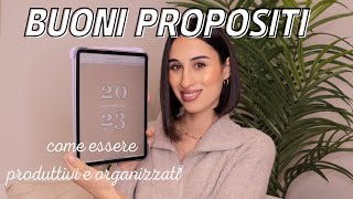 BUONI PROPOSITI 2023 come essere produttivi e organizzati ✨ [upl. by Jaf]