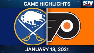 NHL Game Highlights  Sabres vs Flyers  Jan 18 2021 [upl. by Andromache]