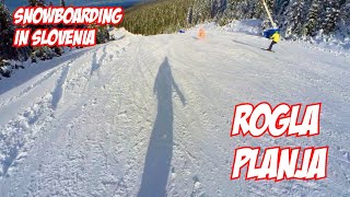 Rogla  Planja Ski Run  Slovenia  Uncut Sequence  Snowboarding POV [upl. by Aytida949]