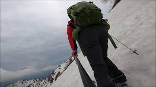 Want to ski on a steep slope Oiagesawa HAKUBA Koflachs climbing boots and Silvretta [upl. by Alidis]