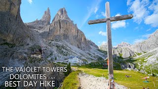 THE VAJOLET TOWERS HIKE 🇮🇹 The Most Scenic Trail in The Dolomites Italy 8K [upl. by Samid]