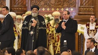 Égypte  le président Sissi inaugure la plus grande cathédrale du MoyenOrient [upl. by Danas]