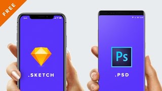 20 Free iPhone X Mockups XD PSD Sketch [upl. by Ecirtnas963]