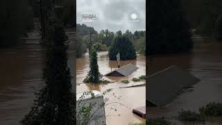 Homes Float by in Extreme Western North Carolina Flooding [upl. by Annocahs]