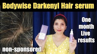 Be Bodywise darkenyl hair serum review with live results Darkenyl hair serum 1 month before amp after [upl. by Melgar]