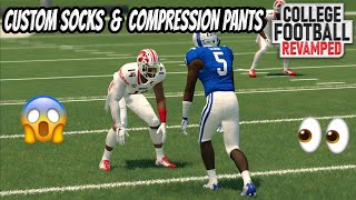 College Football Revamped Mod  custom socks amp compression pants [upl. by Bettye]