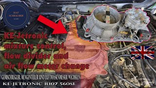 Mercedes KEJetronic mixture control flow divider and air flow meter change  Mercedes restoration [upl. by Appleby]