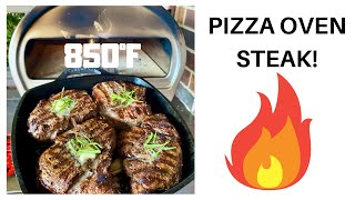 Cooking Steaks at 850°F in my roccbox pizza oven [upl. by Aggri]