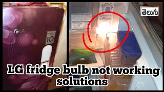 fridge bulb not working Telugu workshoptelugu workshoplg [upl. by Stedt553]