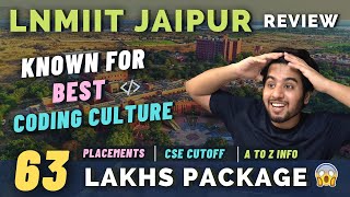 LNMIIT Jaipur Review ❤️  63 Lakhs Package 😱  Coding Culture 😍  Cutoff 2021  Campus Tour 🔥 [upl. by Tamra13]