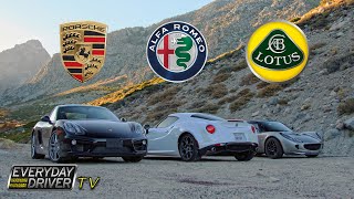 Cayman Alfa 4C amp Lotus Elise on Californias best roads  TV Season 1 Ep 6  Everyday Driver [upl. by Perreault]