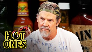 Josh Brolin Licks the Palate of Absurdity While Eating Spicy Wings  Hot Ones [upl. by Maryjo]