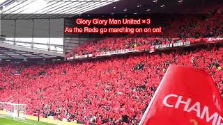 【鳥肌】一度は聞きたい、マンチェスターユナイテッドのGlory Glory Man United [upl. by Oslec]