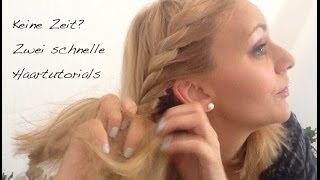 Tutorial  Zwei schnelle Frisuren mit und ohne Haarband [upl. by Yecad722]