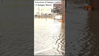 Kenduskeag Stream overflows in Bangor Maine on Jan 10 2024 maine weather fllooding [upl. by Mchugh]