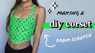 DIY Trendy Corset Top Tutorial highly requested  Nava Rose [upl. by Etteyniv925]