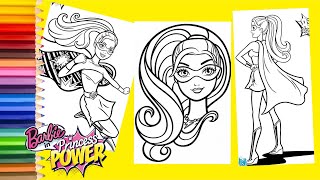 Coloring Barbie in Princess Power Coloring Pages  Barbie Coloring Book [upl. by Mattheus394]