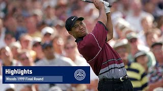 Highlights from Tiger Woods WINNING 4th Round  PGA Championship 1999 [upl. by Natalee]