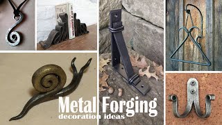 Best hand forged metal deco ideas  Blacksmith Projects For Beginners  No Welding Required [upl. by Fortunia]