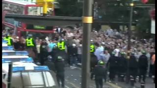 West Ham vs Millwall Hooligan Riots outside Upton Park [upl. by Infield]