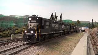 3 NS High Hood GP382s lead a mixed freight out of Albatross Yard on the Garden State Northern [upl. by Elacim]