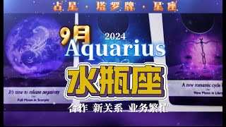 水瓶座9月运势以和为贵 渐入佳境塔罗占卜星座占星事实2024 [upl. by Enilram]