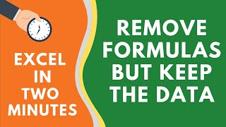 Remove Formula but keep the data in Excel 2 Really Simple Ways [upl. by Aissatsana]